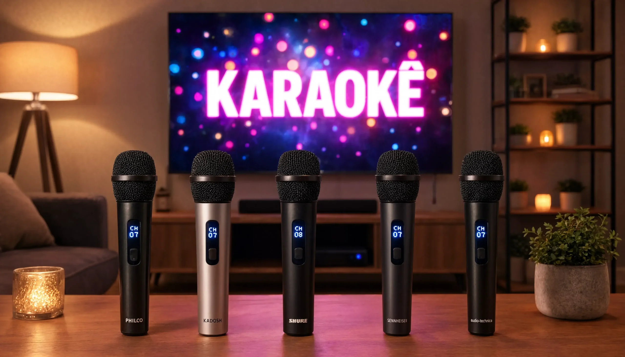 Microfone para karaokê sem fio